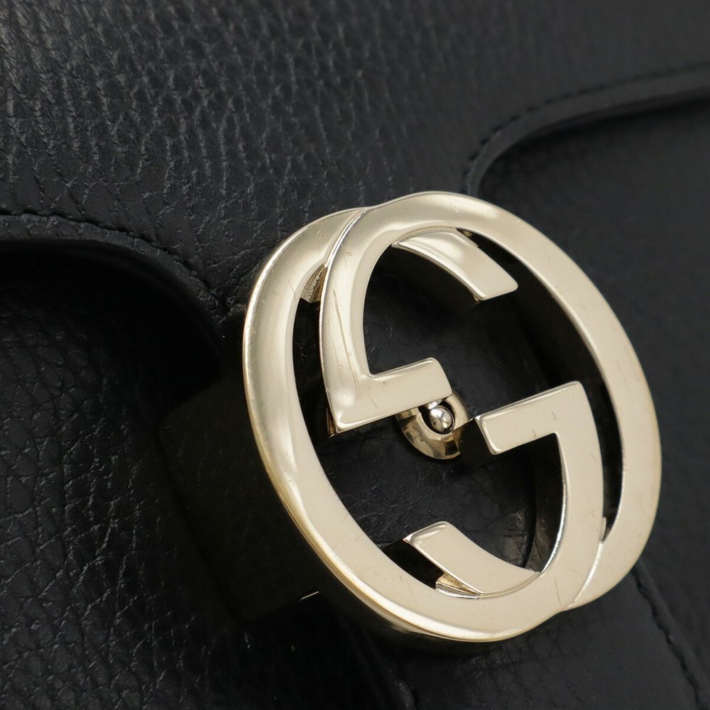 GUCCI Interlocking G Handbag Chain Shoulder Bag Black 510302 - Picture 5 of 10